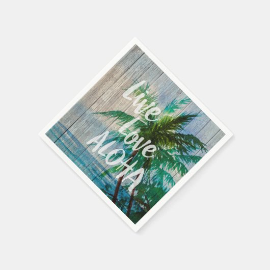 Serviette En Papier Symbole de plage Aloha Palm Tree (Coin)