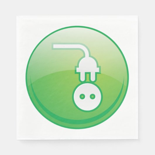 Serviette En Papier Symbole de prise électrique serviettes (Devant)