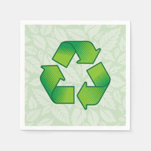 Serviette En Papier Symbole de recyclage