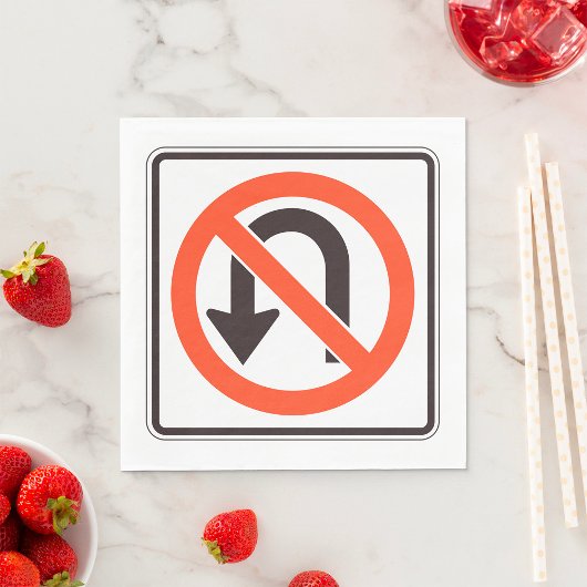 SERVIETTE EN PAPIER SYMBOLE DE ROUTE DE SÉCURITÉ DE LA CIRCULATION