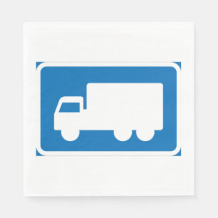 Serviette En Papier SYMBOLE DE ROUTE DES Camions Napkins