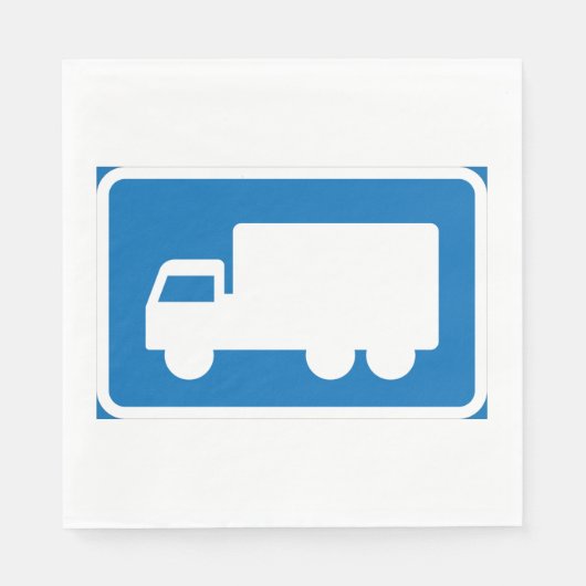 Serviette En Papier SYMBOLE DE ROUTE DES Camions Napkins (Devant)