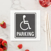 Serviette En Papier Symbole de stationnement en fauteuil roulant (En situation)
