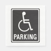 Serviette En Papier Symbole de stationnement en fauteuil roulant (Devant)