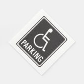 Serviette En Papier Symbole de stationnement en fauteuil roulant (Coin)