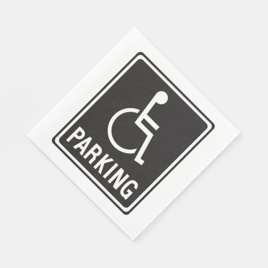 Serviette En Papier Symbole de stationnement en fauteuil roulant (Coin)