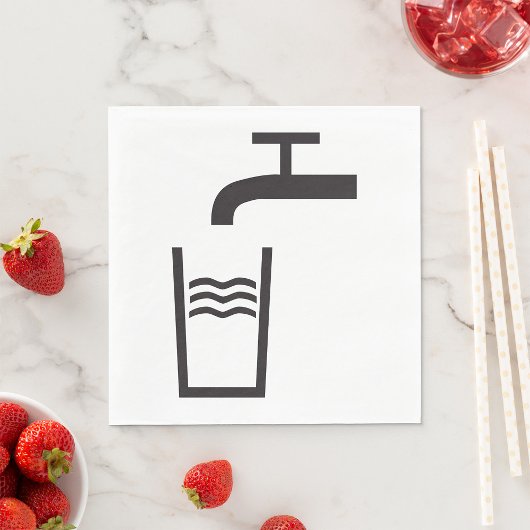 Serviette En Papier Symbole d'eau du robinet