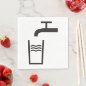 Serviette En Papier Symbole d'eau du robinet (En situation)