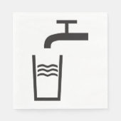 Serviette En Papier Symbole d'eau du robinet (Devant)