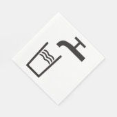 Serviette En Papier Symbole d'eau du robinet (Coin)