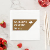 Serviette En Papier Symbole des grottes de Carlsbad (En situation)