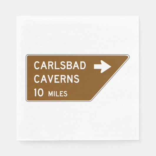 Serviette En Papier Symbole des grottes de Carlsbad (Devant)