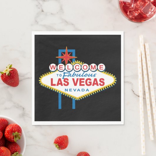 Serviette En Papier SYMBOLE DES MOTS D'ACCUEIL À Las Vegas (En situation)