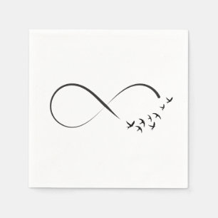 Serviette En Papier Symbole d'hirondelle d'infini