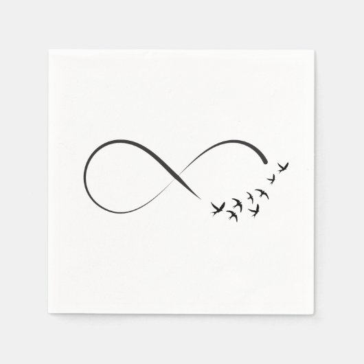 Serviette En Papier Symbole d'hirondelle d'infini (Devant)