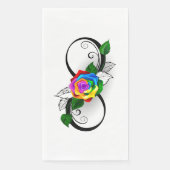 Serviette En Papier Symbole d'infini avec Rose arc-en-ciel (Devant)