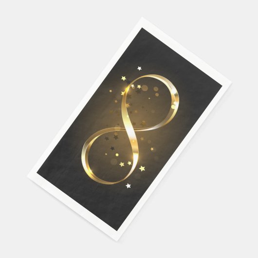 Serviette En Papier Symbole d'infini doré (Coin)