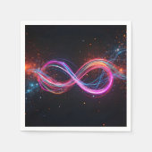 Serviette En Papier Symbole d'infini néon en mouvement (Devant)