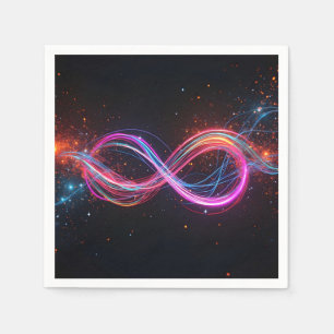 Serviette En Papier Symbole d'infini néon en mouvement