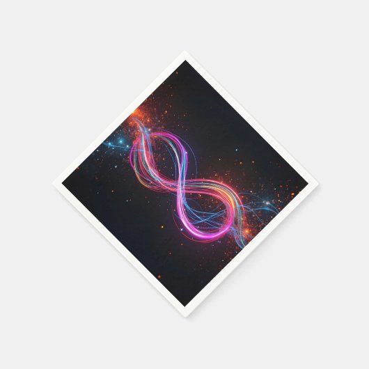 Serviette En Papier Symbole d'infini néon en mouvement (Coin)