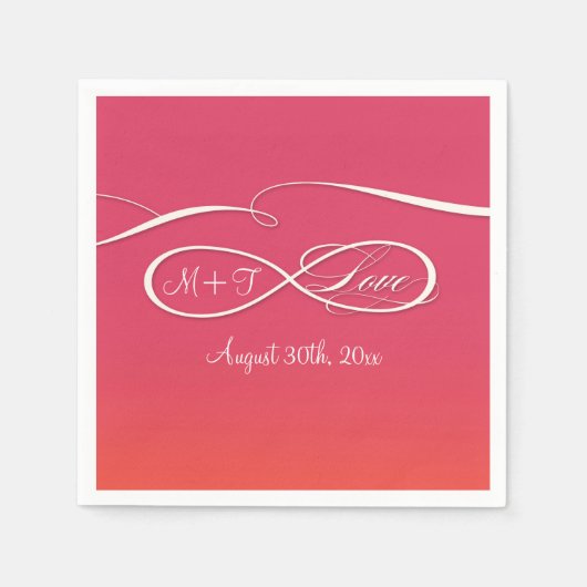 Serviette En Papier Symbole d'infini signe Infinite Mariage d'amour Om (Devant)