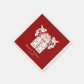 Serviette En Papier Symbole du bonheur double des Inséparables chinois (Coin)