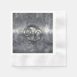 Serviette En Papier Symbole du cancer du zodiaque en décor désossé