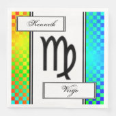 Serviette En Papier Symbole du Zodiaque de la Virgo Standard par Kenne (Devant)