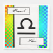 Serviette En Papier Symbole du Zodiaque de Libra par Kenneth Yoncich (Devant)