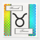 Serviette En Papier Symbole du zodiaque de Taurus par Kenneth Yoncich (Devant)