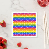 Serviette En Papier Symbole féminin Motif arc-en-ciel (En situation)