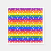 Serviette En Papier Symbole féminin Motif arc-en-ciel (Devant)