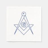 Serviette En Papier Symbole franc-maçonnerie (Devant)