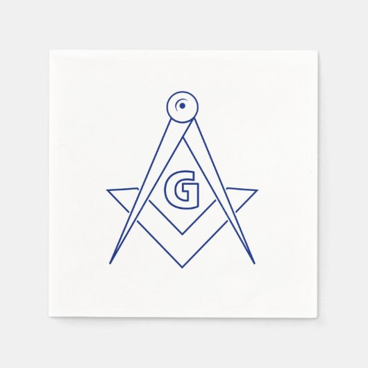 Serviette En Papier Symbole franc-maçonnerie (Devant)