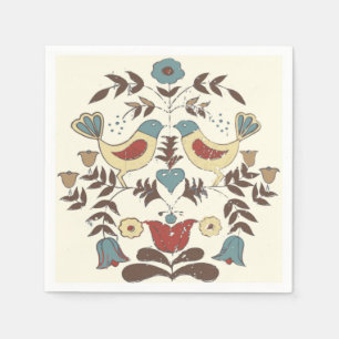 Serviette En Papier SYMBOLE Hex Amish néerlandais Pennsylvanie Bird Am