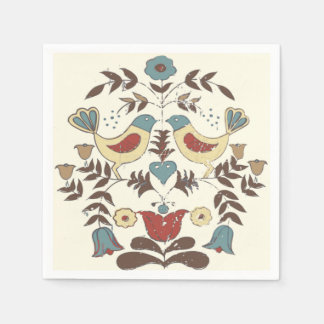 Serviette En Papier SYMBOLE Hex Amish néerlandais Pennsylvanie Bird Am