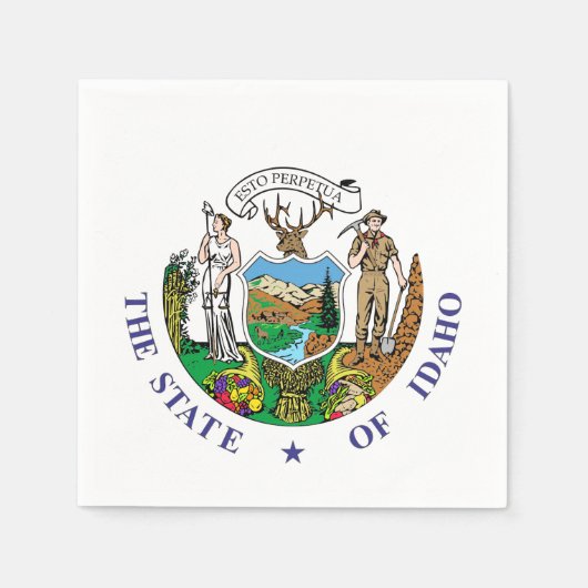 Serviette En Papier Symbole Idaho (Devant)