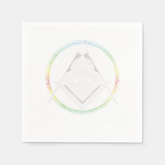 Serviette En Papier Symbole illuminati triangle maçonnique Conspiratio (Devant)
