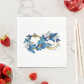 Serviette En Papier Symbole infini de papillons Morpho bleus (En situation)