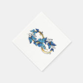 Serviette En Papier Symbole infini de papillons Morpho bleus (Coin)