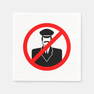 Serviette En Papier Symbole interdit de chauffeur Avertissement drôle