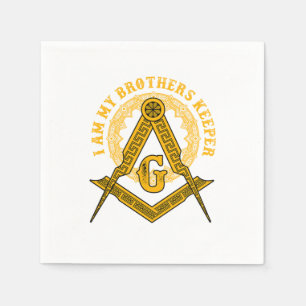 Serviette En Papier Symbole maçonnique Brothers Keeper Illuminati Cons