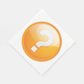 Serviette En Papier Symbole Moderne Gras Point d'Interrogation Orange (Coin)