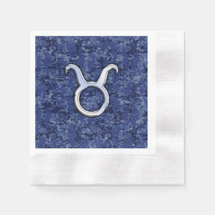 Serviette En Papier Symbole moderne Taurus Zodiac Marine Camion numéri