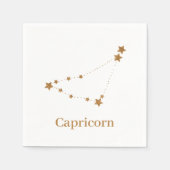 Serviette En Papier Symbole moderne Zodiac Capricorne d'or | Élément T (Devant)