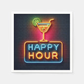 Serviette En Papier SYMBOLE NEON Happy Hour (Devant)