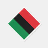 Serviette En Papier Symbole panafricain du drapeau et de l'union / fan (Coin)