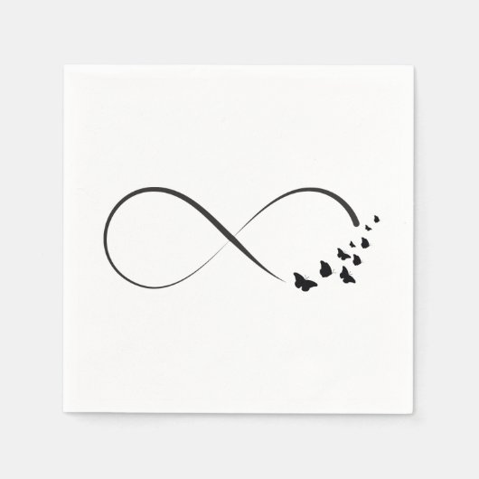 Serviette En Papier Symbole papillon infini (Devant)