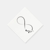 Serviette En Papier Symbole papillon infini (Coin)