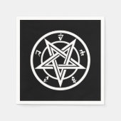 Serviette En Papier Symbole pentagramme classique (Devant)